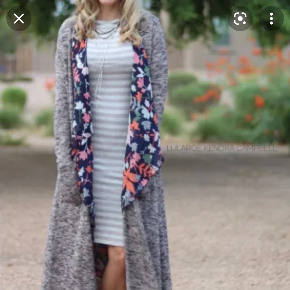 LuLaRoe Gray Stripe Julia Dress XS NWT
